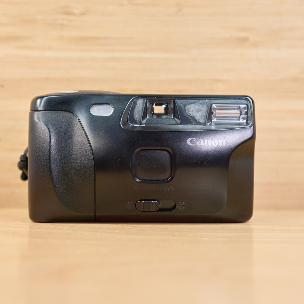 Canon Snappy V 35mm Point and Shoot Film Camera Black Vintage Japan